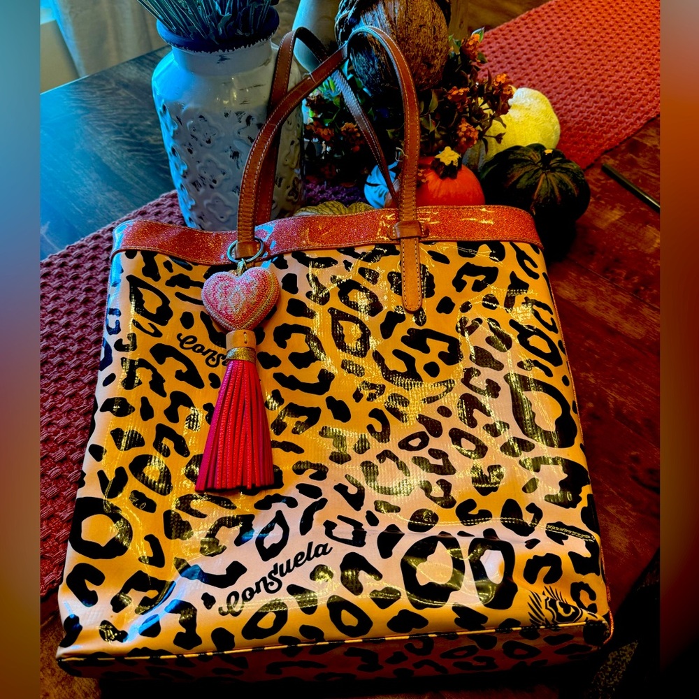 Consuela Leopard and Pink Tote
